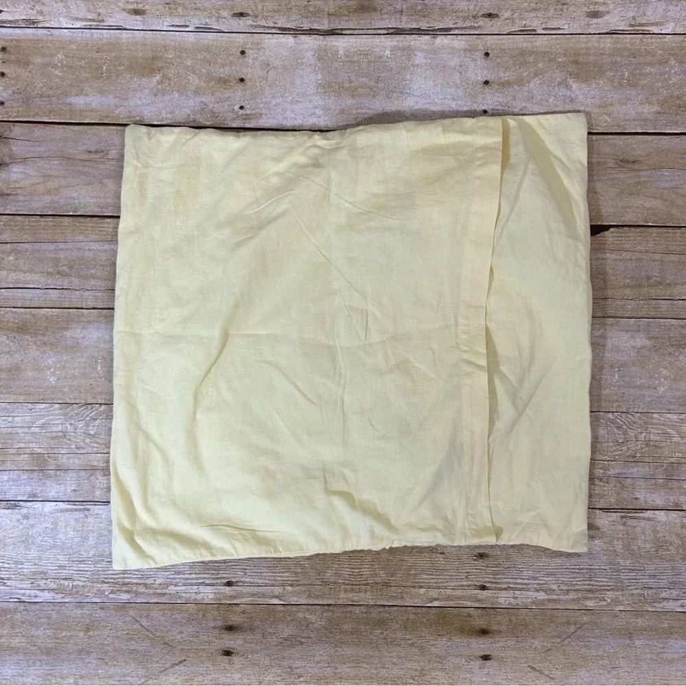 Pottery Barn Pillow Cover Yellow Pom Pom Embroidered 20